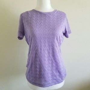 Calvin Klein NWT Purple/Mesh Tee